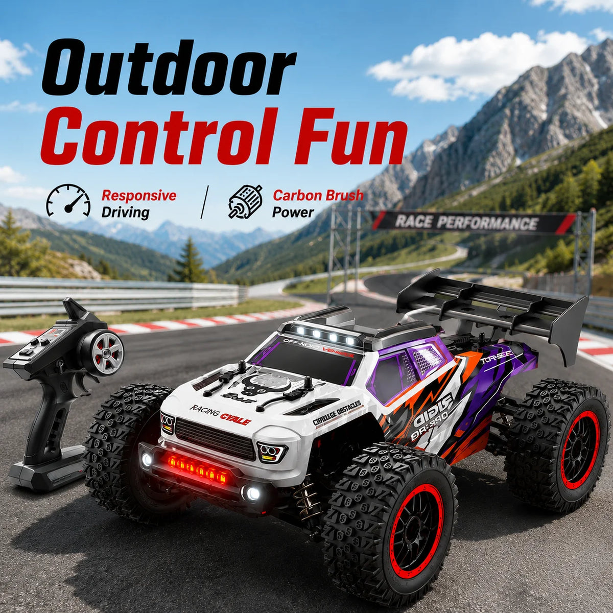 ZNLYRION RC Car Truck SG316MAX High Speed Brushless Full Metal Gear Differential 2.4Ghz 300M Remote Distance LED Headlight Big Foot RC Car For Adult Hobby