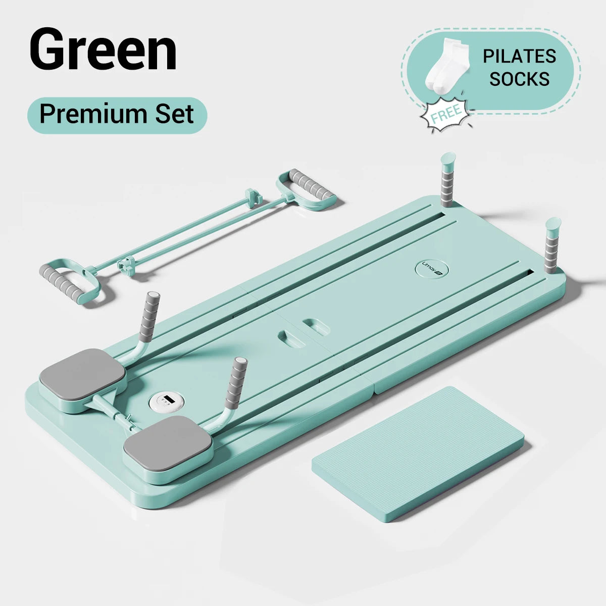 UMAY Multifunctional Pilates Board With Timer And Resistance Bands