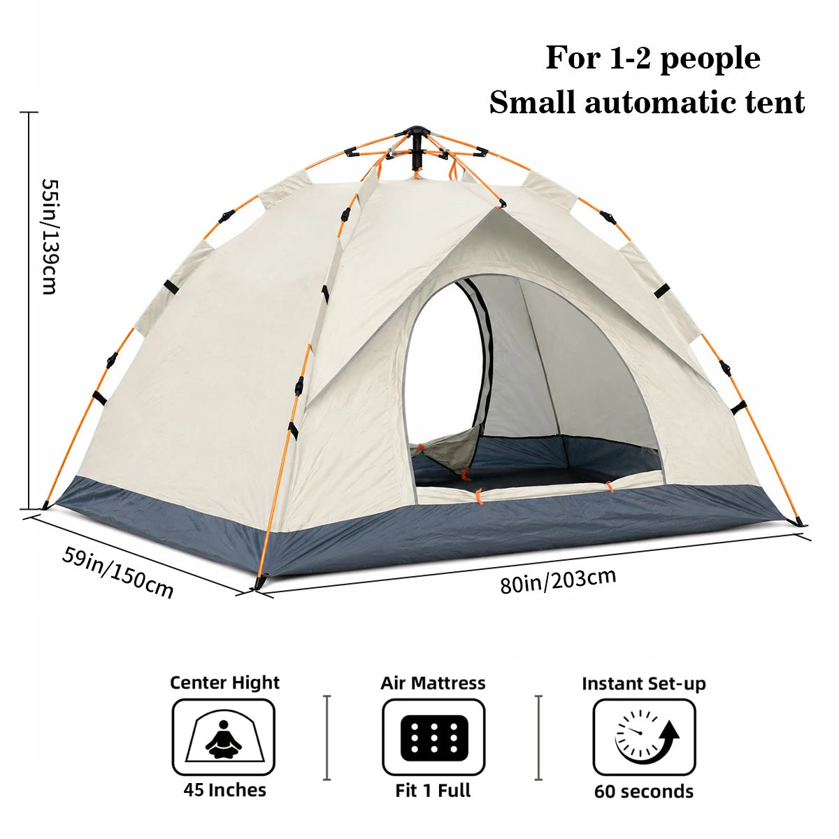Tribenest Automatic Pop Up Camping Tent Quick Setup Windproof Shelter