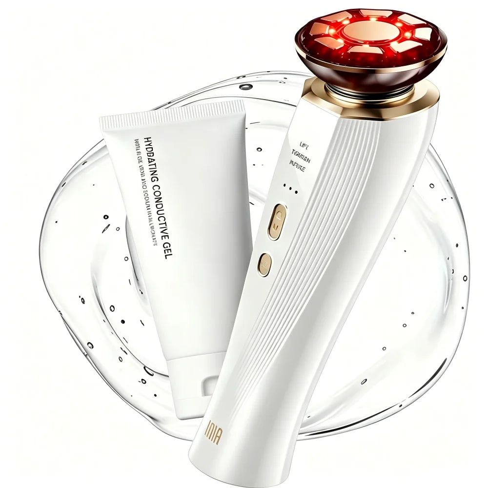 Portable Red Light Facial Massager Rechargeable Skincare Device For Firming