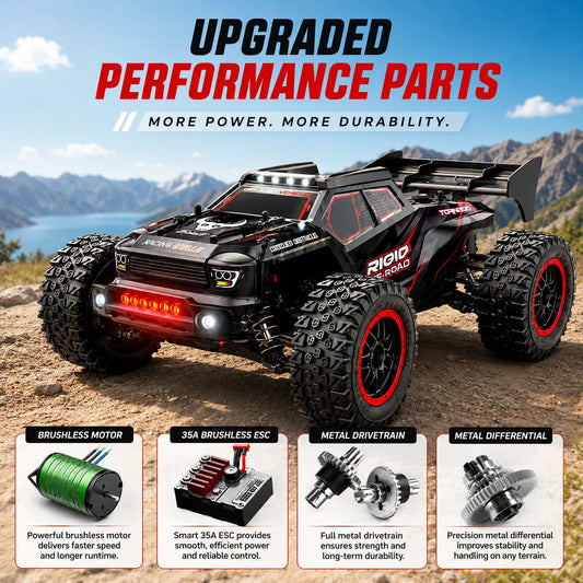 ZNLYRION RC Car Truck SG316MAX High Speed Brushless Full Metal Gear Differential 2.4Ghz 300M Remote Distance LED Headlight Big Foot RC Car For Adult Hobby