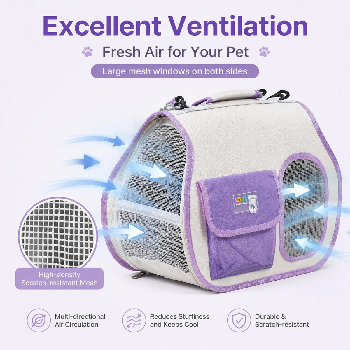 Stylish Breathable Cat Carrier Bag Portable Pet Travel Handbag with Clear Window Space Capsule Bubble Bag for Small Dogs Cats Outdoor