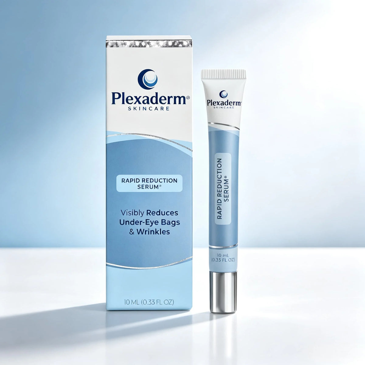 Plexaderm Rapid Reduction Eye Serum: Instantly Diminishes Under-Eye Bags and Fine Lines, Firms the Skin, and Reduces Puffiness—an Emergency Pre-Makeup Eye Treatment Perfect for Those Who Stay up Late.