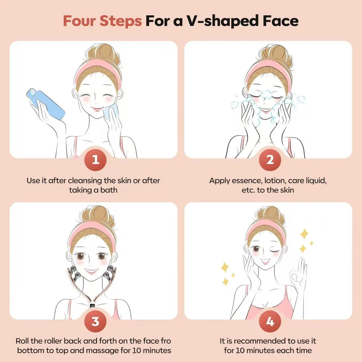 Doge Vollar Rechargeable Facial Massager For Lymphatic Drainage