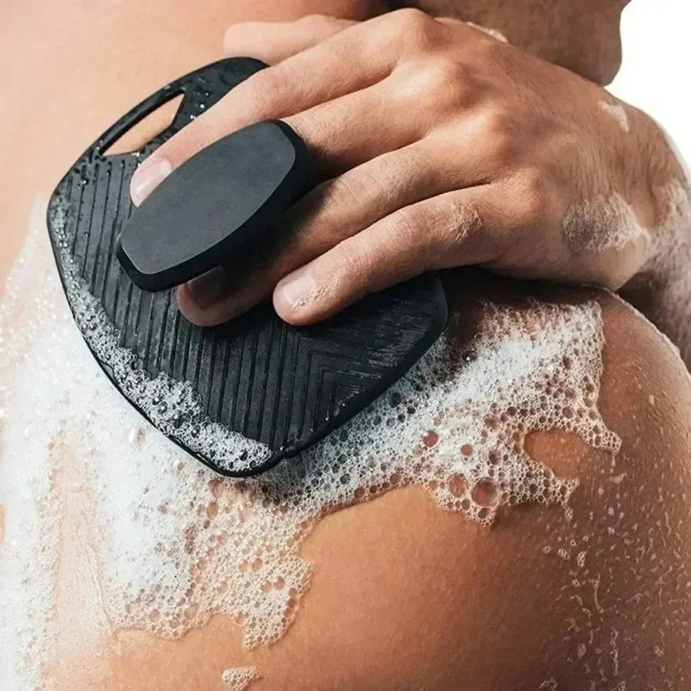 Silicone Exfoliating Body Scrub Brush With Comfortable No Slip Handle