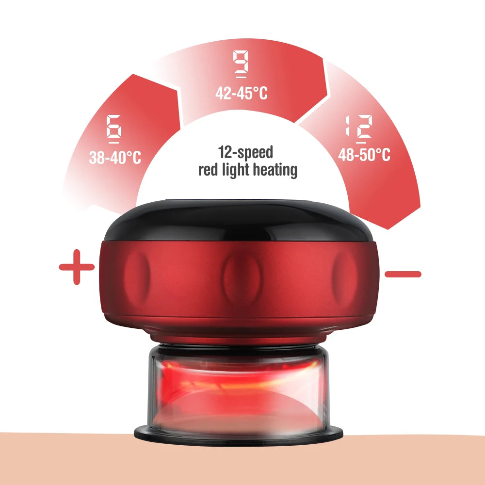 Electric Cupping Massager Vacuum Suction Cups Smart Scraping Gua Sha Device Back Body Cellulite Body Slim Device