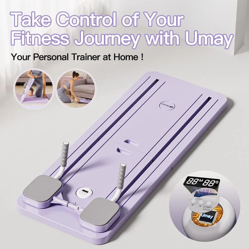 UMAY Multifunctional Pilates Board With Timer And Resistance Bands