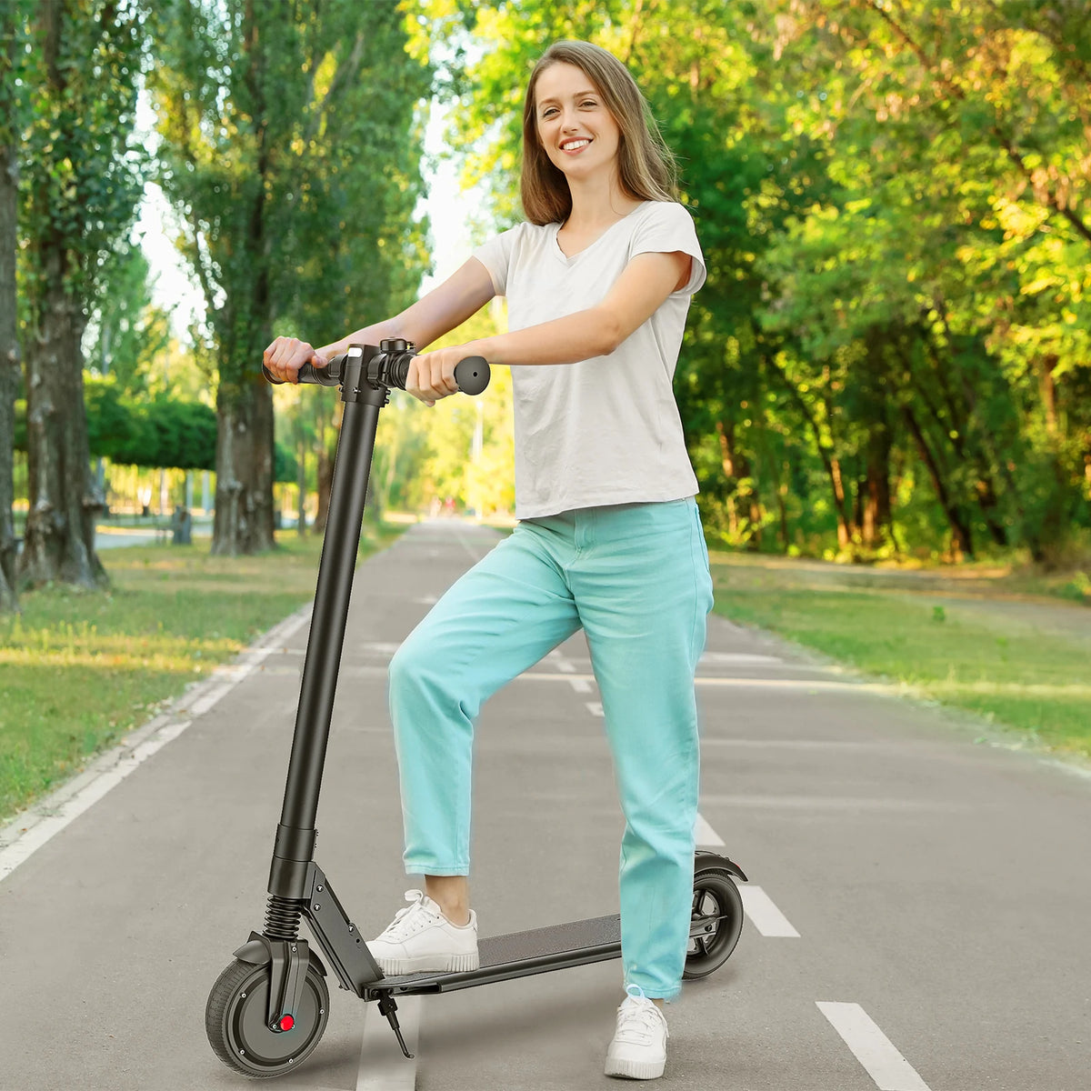 Electric Scooter Commuter E-Bike Foldable Commuter E-Scooter With Cruise Control Dual Braking System Shock Absorption
