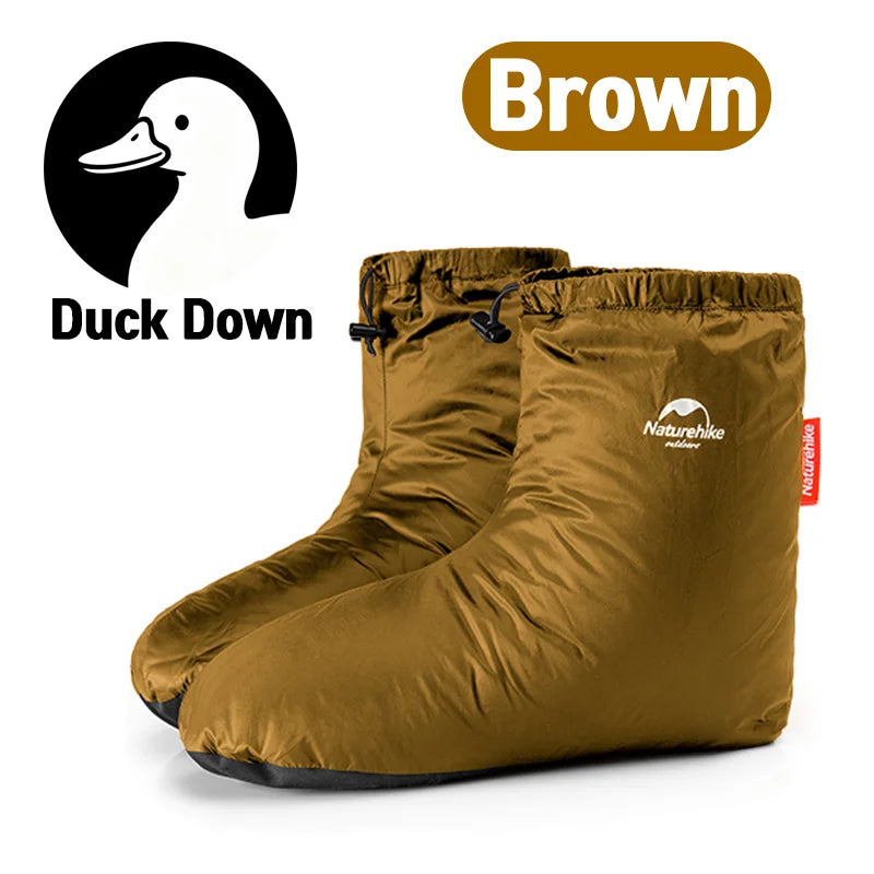 Naturehike Goose Down Slipper Boots Winter Warm Waterproof Windproof Outdoor Camping Hiking Fishing Thermal Feet Cover Shoe Sock