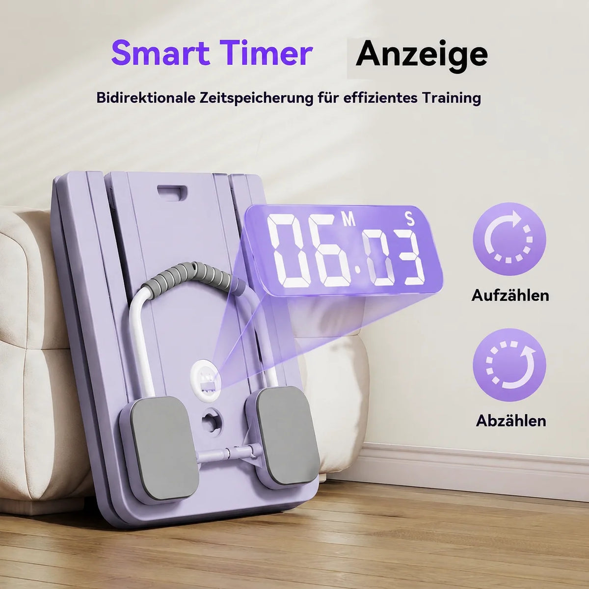 UMAY Multifunctional Pilates Board With Timer And Resistance Bands