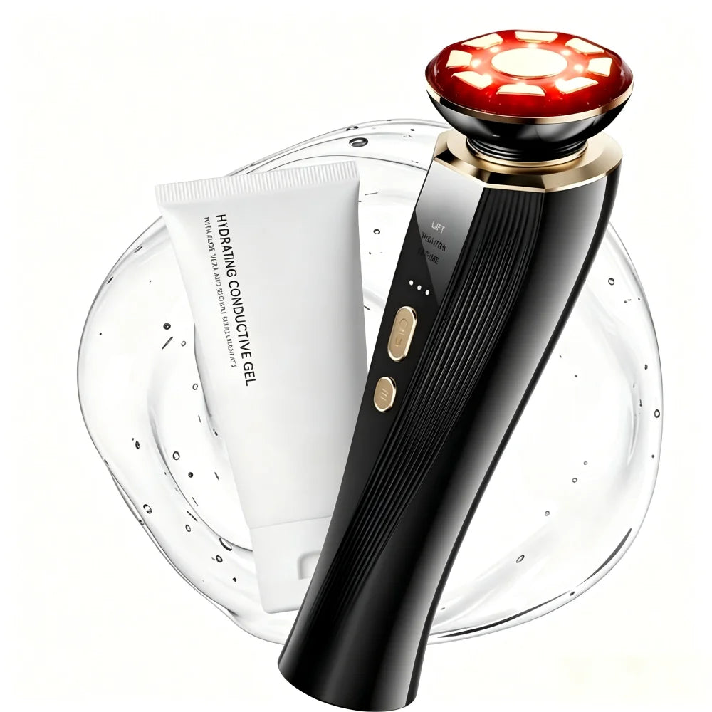 Portable Red Light Facial Massager Rechargeable Skincare Device For Firming