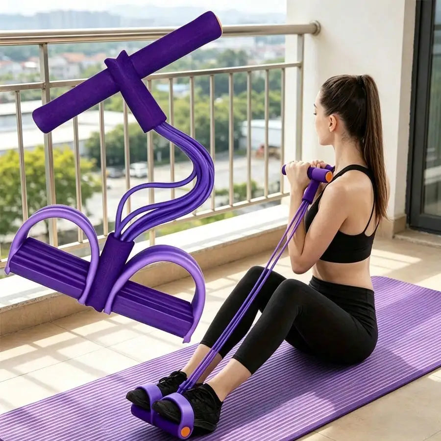 6 Rolls Upgraded High Tension Purple Resistance Bands, Ergonomic Durable Fitness Bands With Comfortable Grip, Suitable For Home Gym Weight Training, Cardio Exercises And Daily Home Fitness