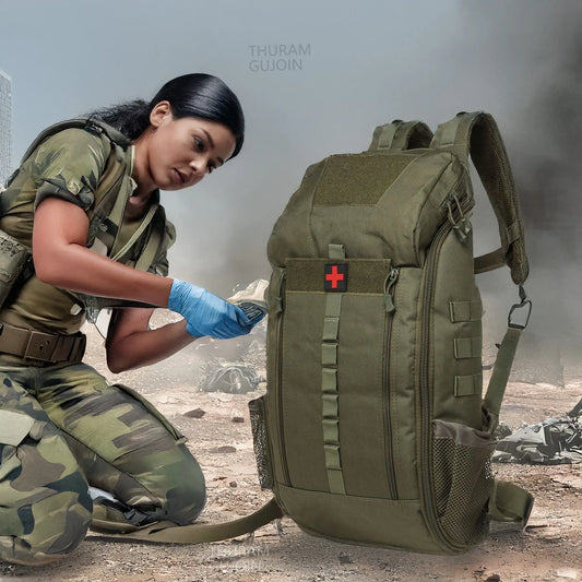 First Aid Kit 40L Waterproof Tactical Medical Backpack First Aid Bag for Hiking Trekking Hunting Fishing Camping Outdoor Sports