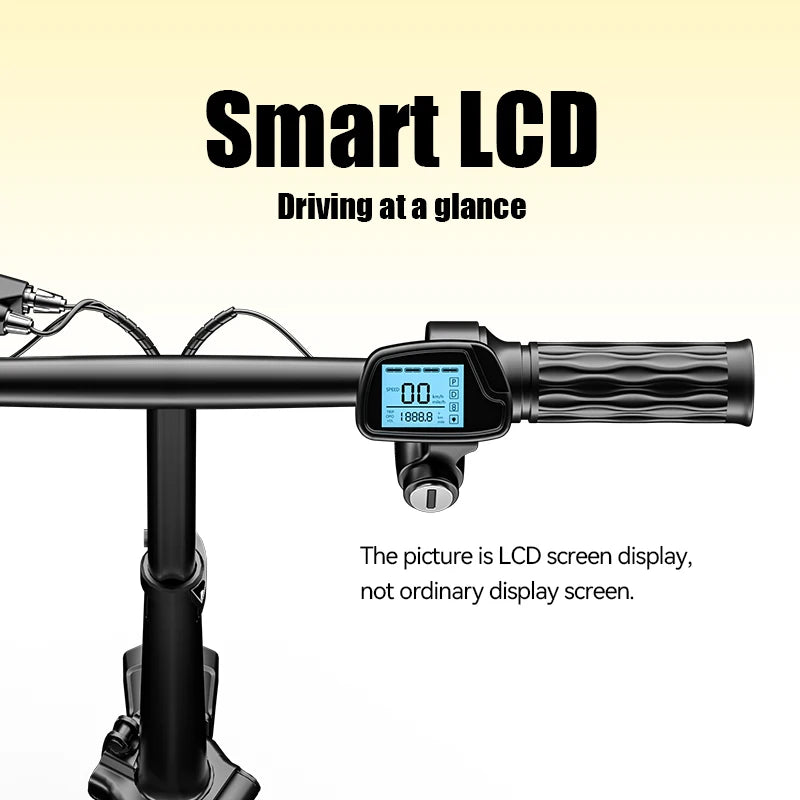 14' Lightweight E-Bike, Max Load Capacity Of 330LBS, Dual Disc Brakes, 500W Motor, Up To 19.9MPH Speed, 6-hour Fast Charging, Foldable Biicycle with Anti-theft Battery, Two Models Optional, Mini-Ebike For Commuting