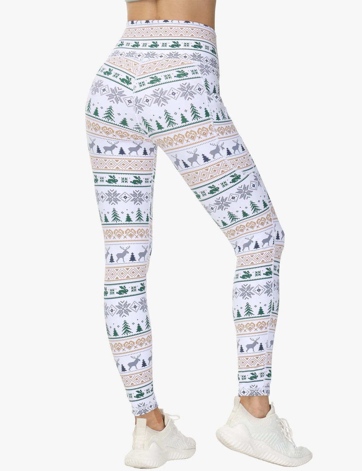 The Gym People Women Cross Waist Tummy Control Leggings
