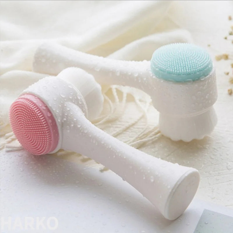 Silicone Double Sided Facial Cleansing Brush For Daily Pore Cleansing
