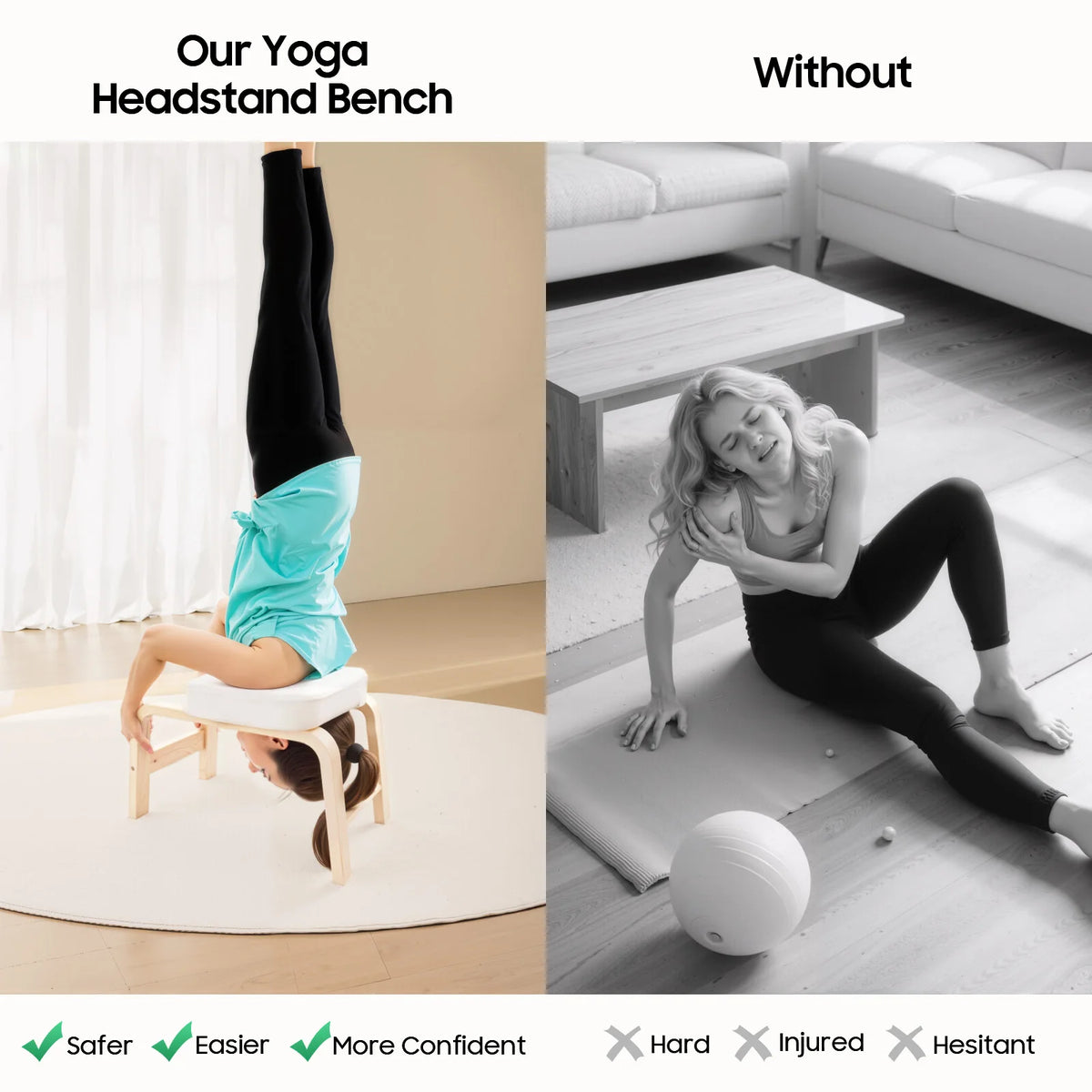 Professional Yoga Headstand Bench With Comfortable Foam Support
