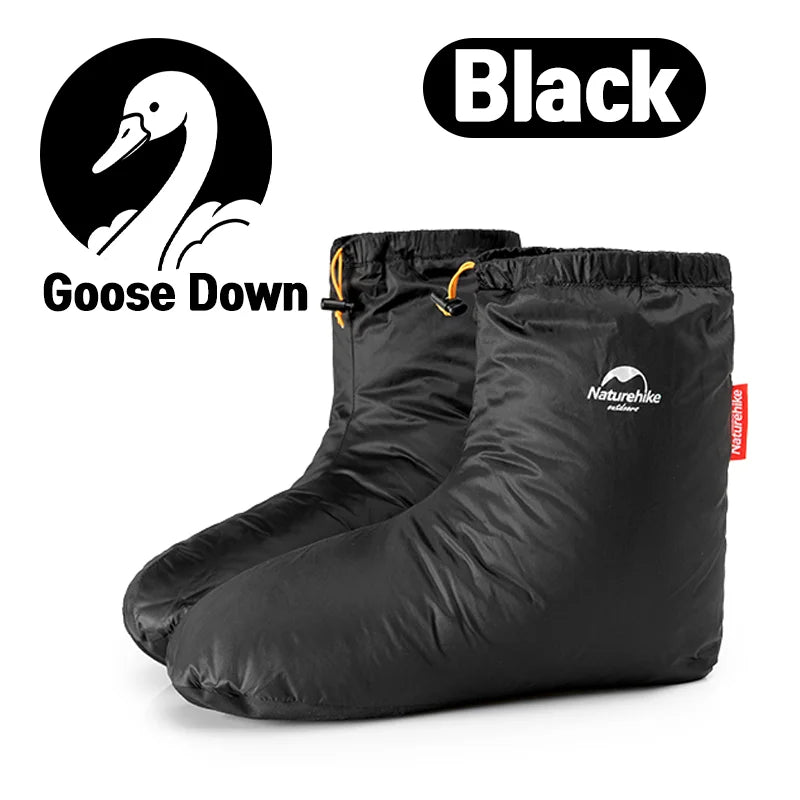 Naturehike Goose Down Slipper Boots Winter Warm Waterproof Windproof Outdoor Camping Hiking Fishing Thermal Feet Cover Shoe Sock