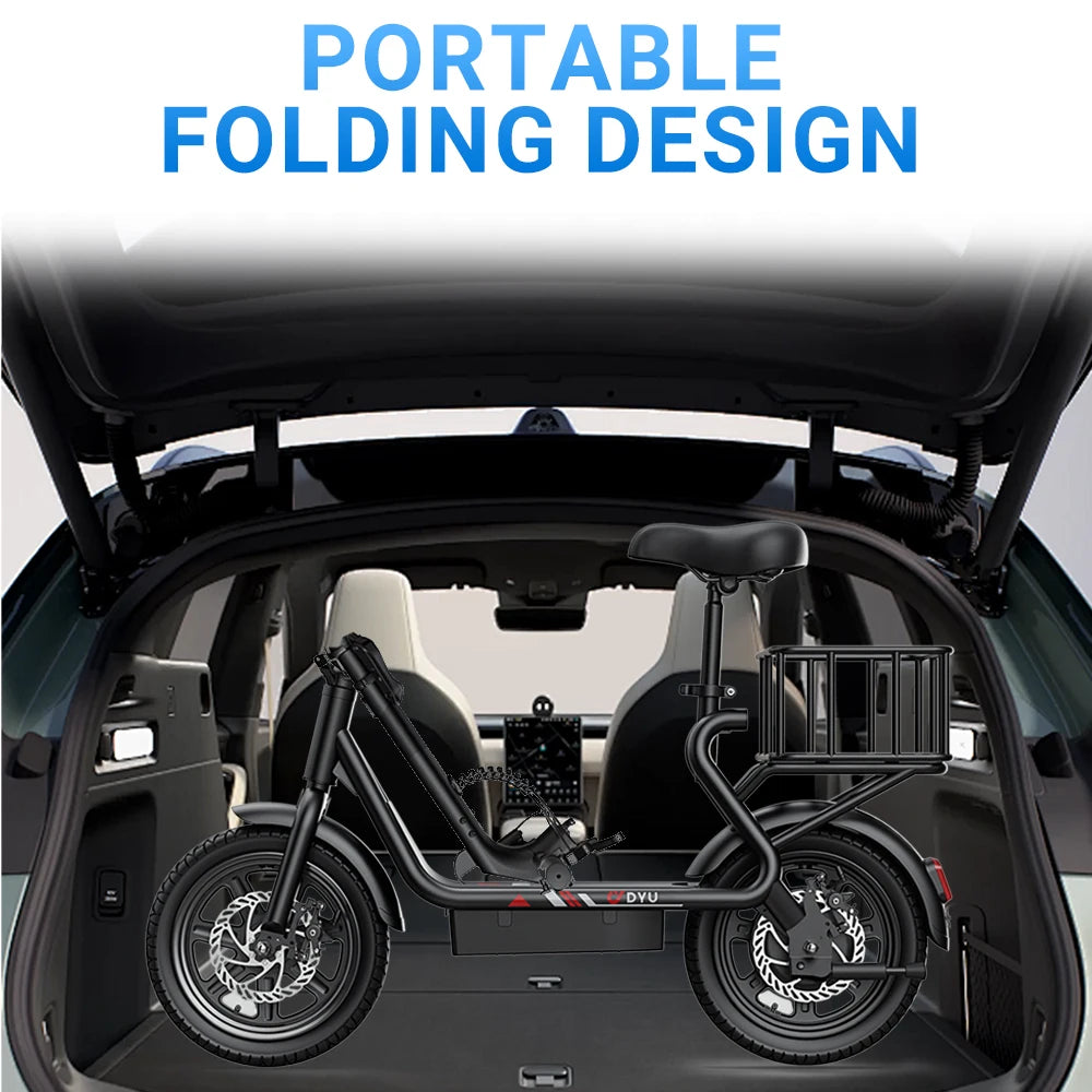 DYU C4  Folding Electric Scooter 14 inch Mini E-Bike 500W Peak 20MPH 36V 7.8AH  Battery Compact City Commuter E-Scooter Style