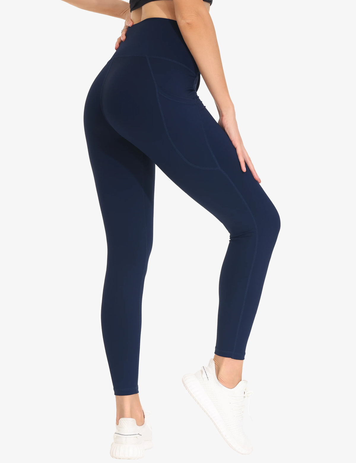The Gym People Women Cross Waist Tummy Control Leggings