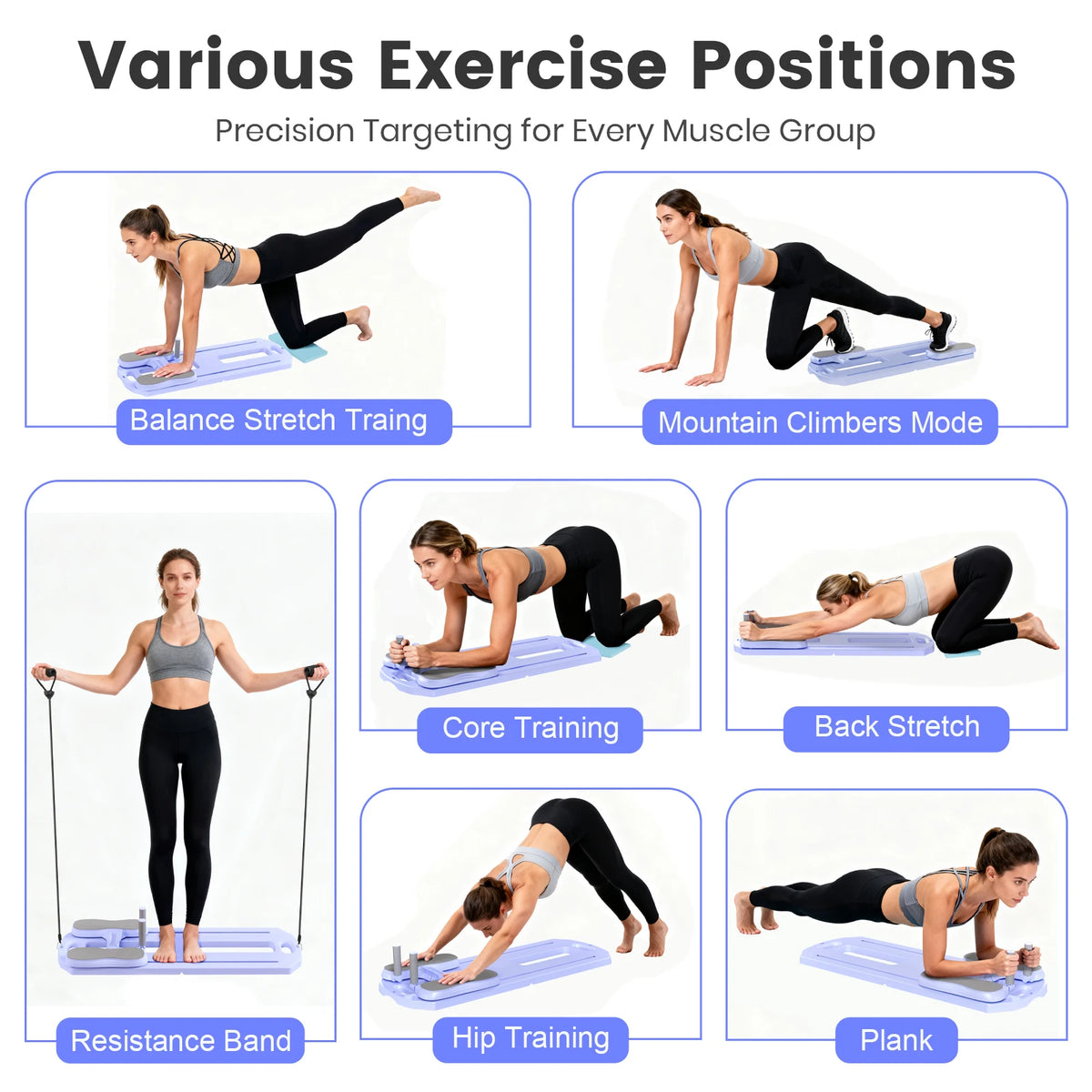 5 In 1 Foldable Pilates Core Abdominal Strength Board