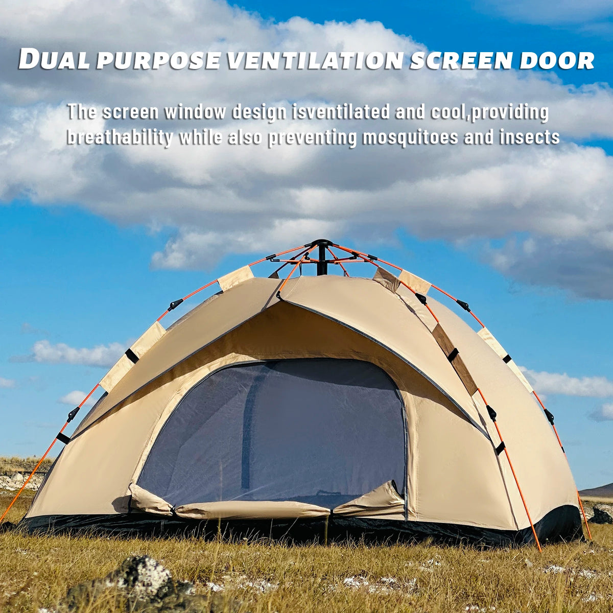 Pakicetus Automatic Pop Up Camping Tent Quick Setup Portable