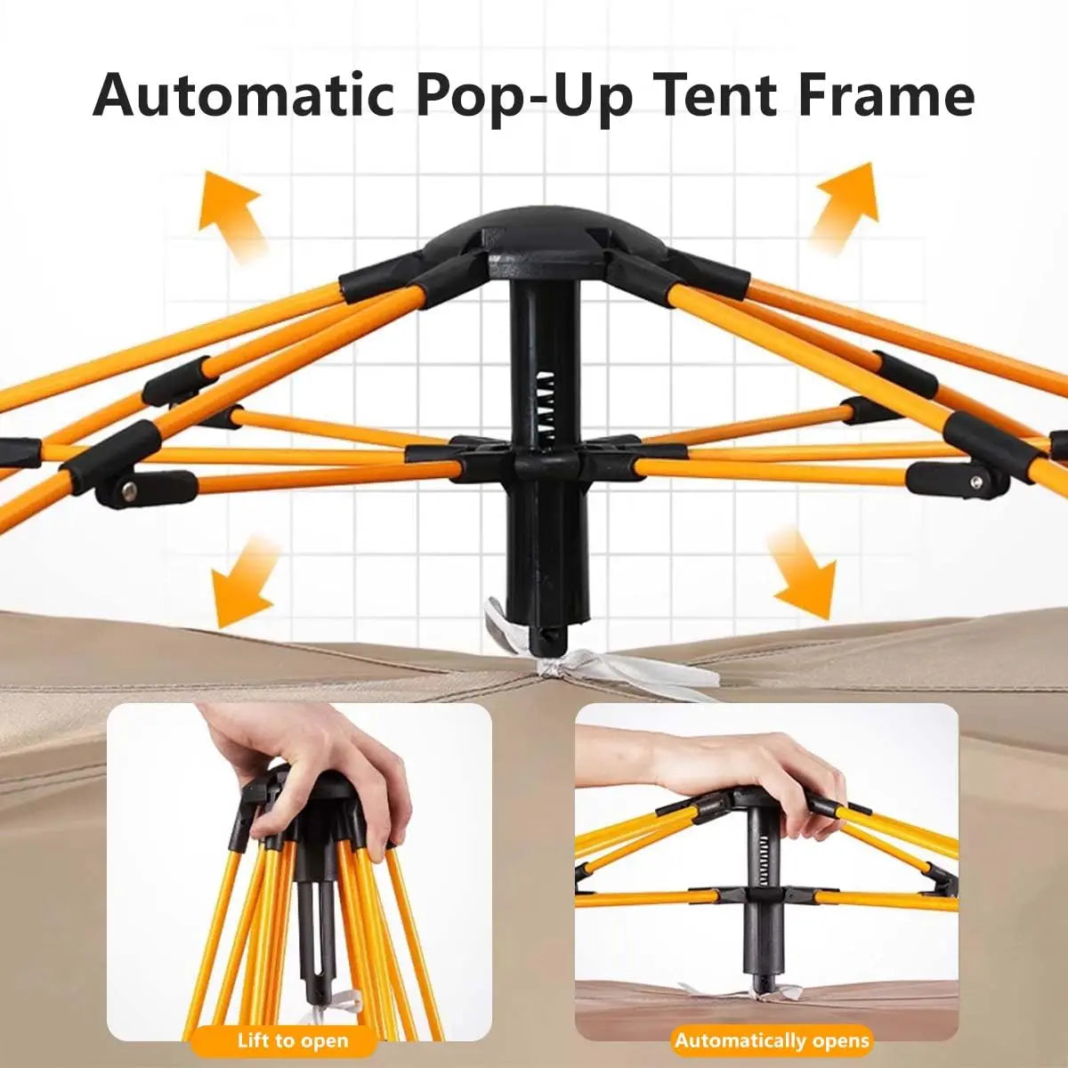 Tribenest Automatic Pop Up Camping Tent Quick Setup Windproof Shelter