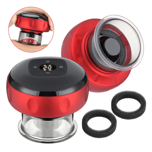Electric Cupping Massager Vacuum Suction Cups Smart Scraping Gua Sha Device Back Body Cellulite Body Slim Device