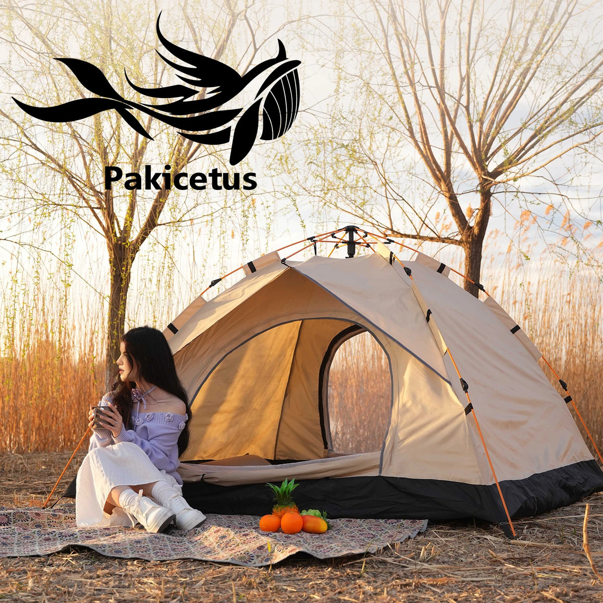 Pakicetus Automatic Pop Up Camping Tent Quick Setup Portable