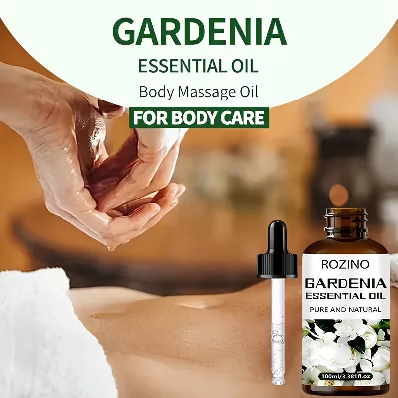Gardenia Essential Oil : Gardenia Scent. For Face, Nails, Hair, Lashes, Guasha, Body, Massage. All Skin Types. Unisex. Premium Hydrating Fragrant Oil.