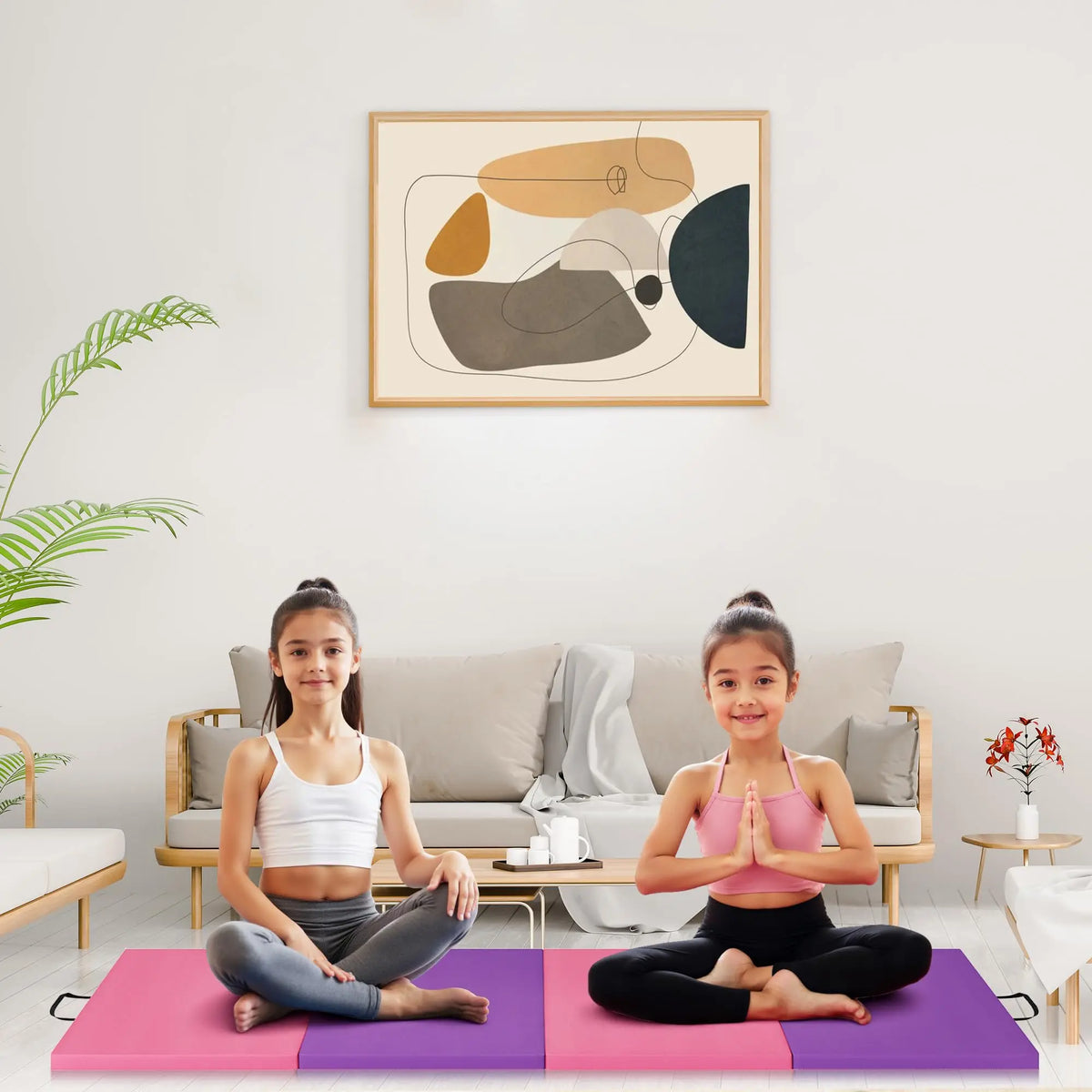 HiMISS Foldable Gymnastics Mat For Home Fitness Exercise And Yoga