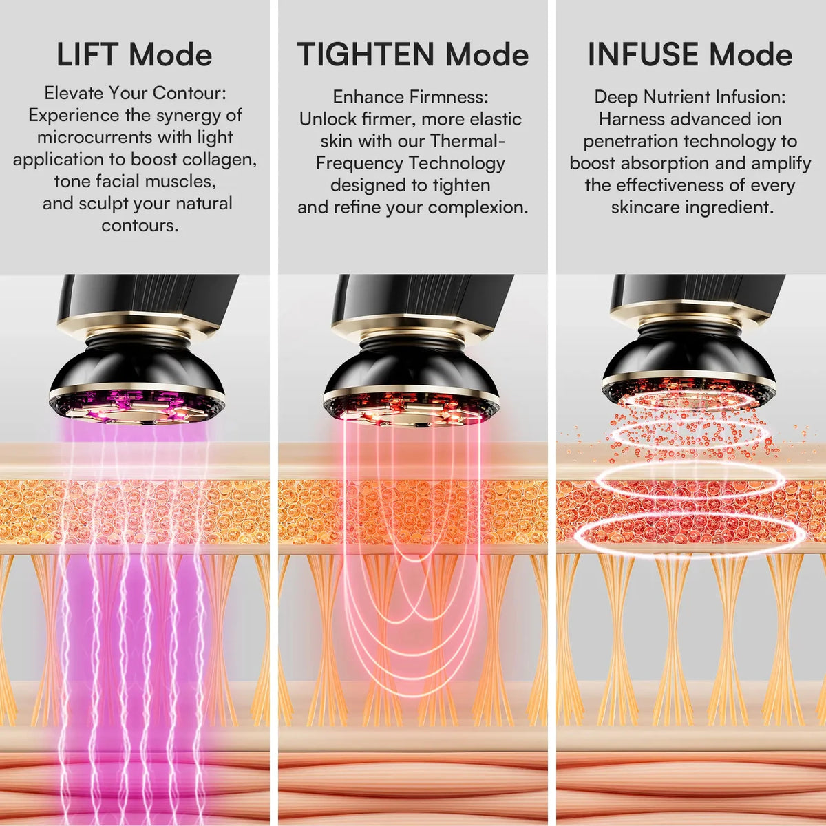 Portable Red Light Facial Massager Rechargeable Skincare Device For Firming