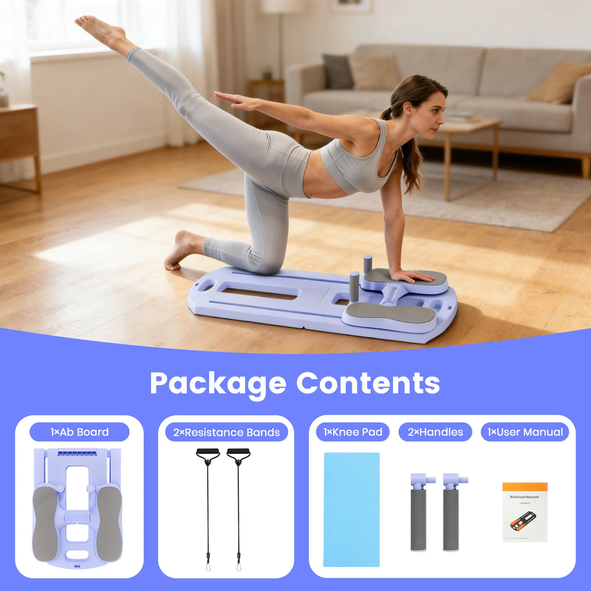 5 In 1 Foldable Pilates Core Abdominal Strength Board