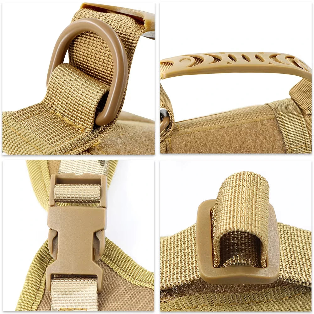 Cat Vest Durable Military Tactical Harness Escape Proof Design Adjustable Straps Soft Breathable Mesh With Top Handle For Outdoor Walking Training Daily Use