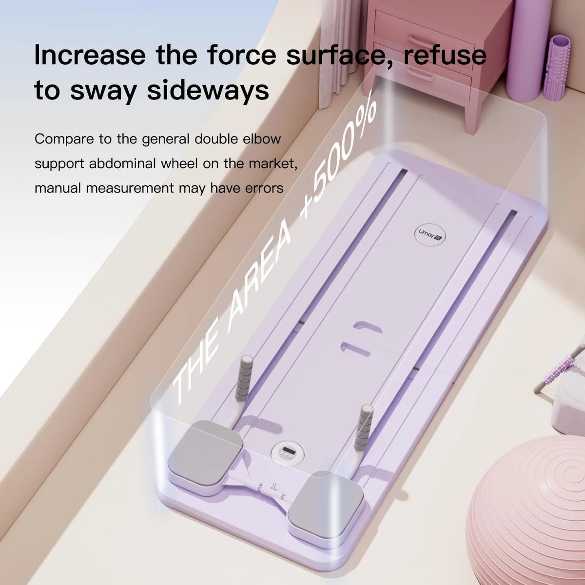 UMAY Multifunctional Pilates Board With Timer And Resistance Bands
