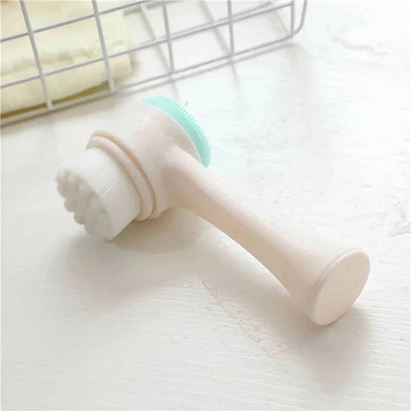 Silicone Double Sided Facial Cleansing Brush For Daily Pore Cleansing