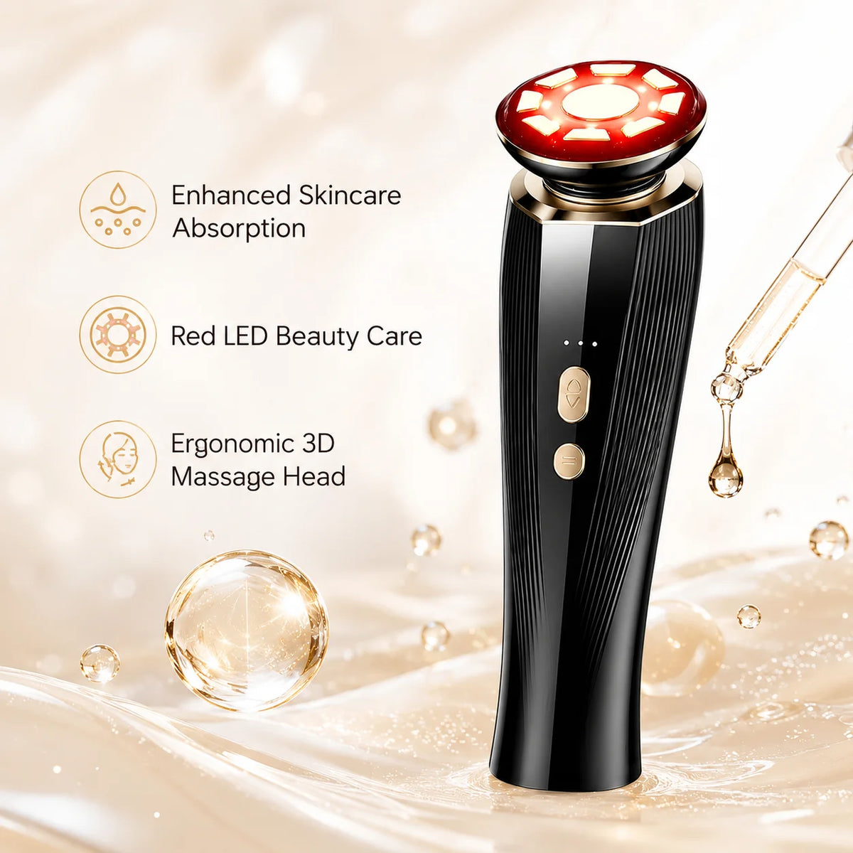 Red Light Therapy Facial Massager For Face And Neck Care