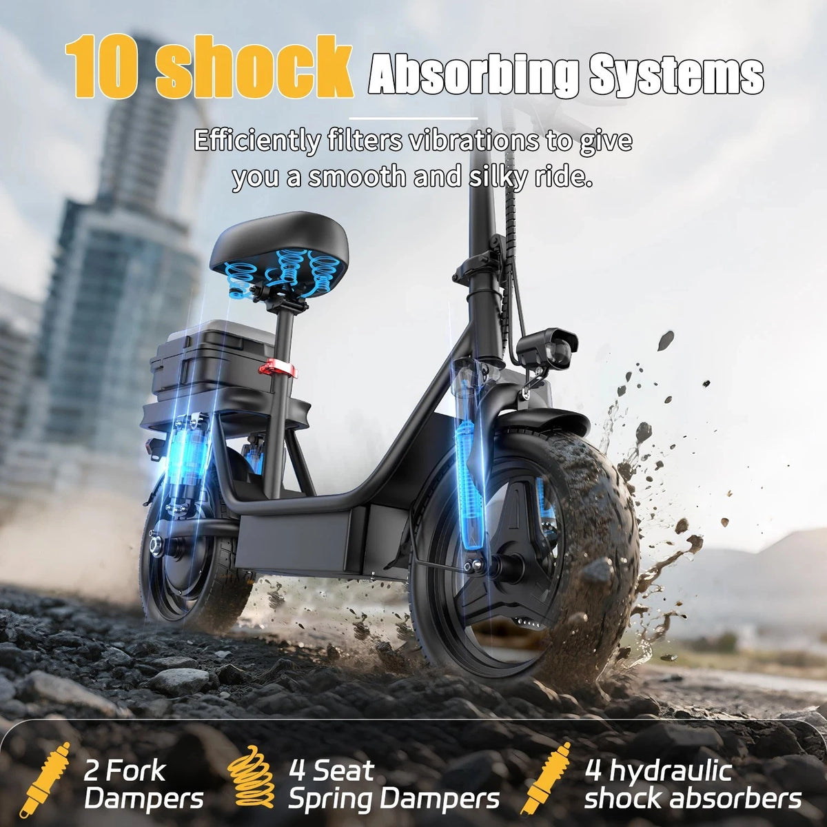 UPlee GQ8 Electric Bike For Adults, Folding Electric Bike, 500W Peak Motor, Scooter EBike With 14" Tire 48V 15AH Battery