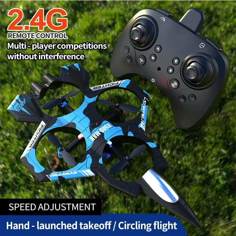 K500 RC Drone with LED Lights & Air Pressure Altitude Hold – Shock-Resistant Mini Quadcopter, 2.4G Remote Control, One-Key Takeoff/Landing/360° Rotation, Indoor/Outdoor Flying Toy, Ideal Gift for Friends