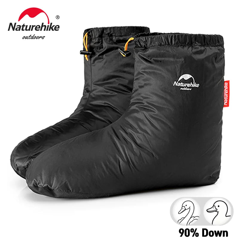 Naturehike Goose Down Slipper Boots Winter Warm Waterproof Windproof Outdoor Camping Hiking Fishing Thermal Feet Cover Shoe Sock