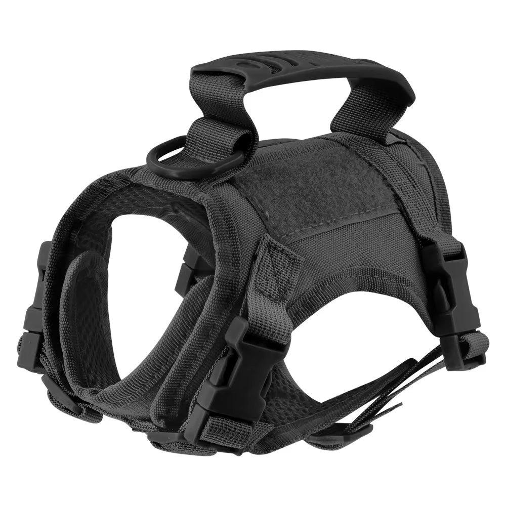 Cat Vest Durable Military Tactical Harness Escape Proof Design Adjustable Straps Soft Breathable Mesh With Top Handle For Outdoor Walking Training Daily Use
