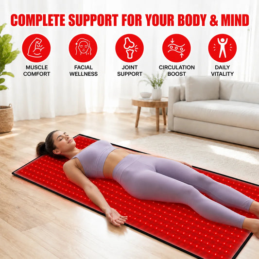 Red Light Therapy Mat With Adjustable Timer And Intensity