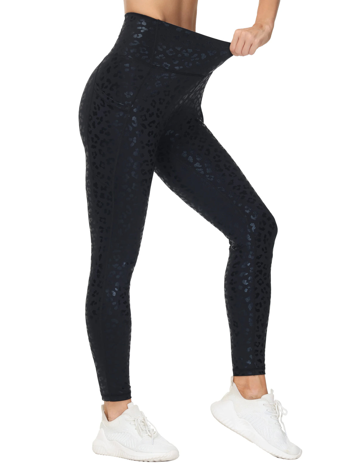The Gym People Women Cross Waist Tummy Control Leggings