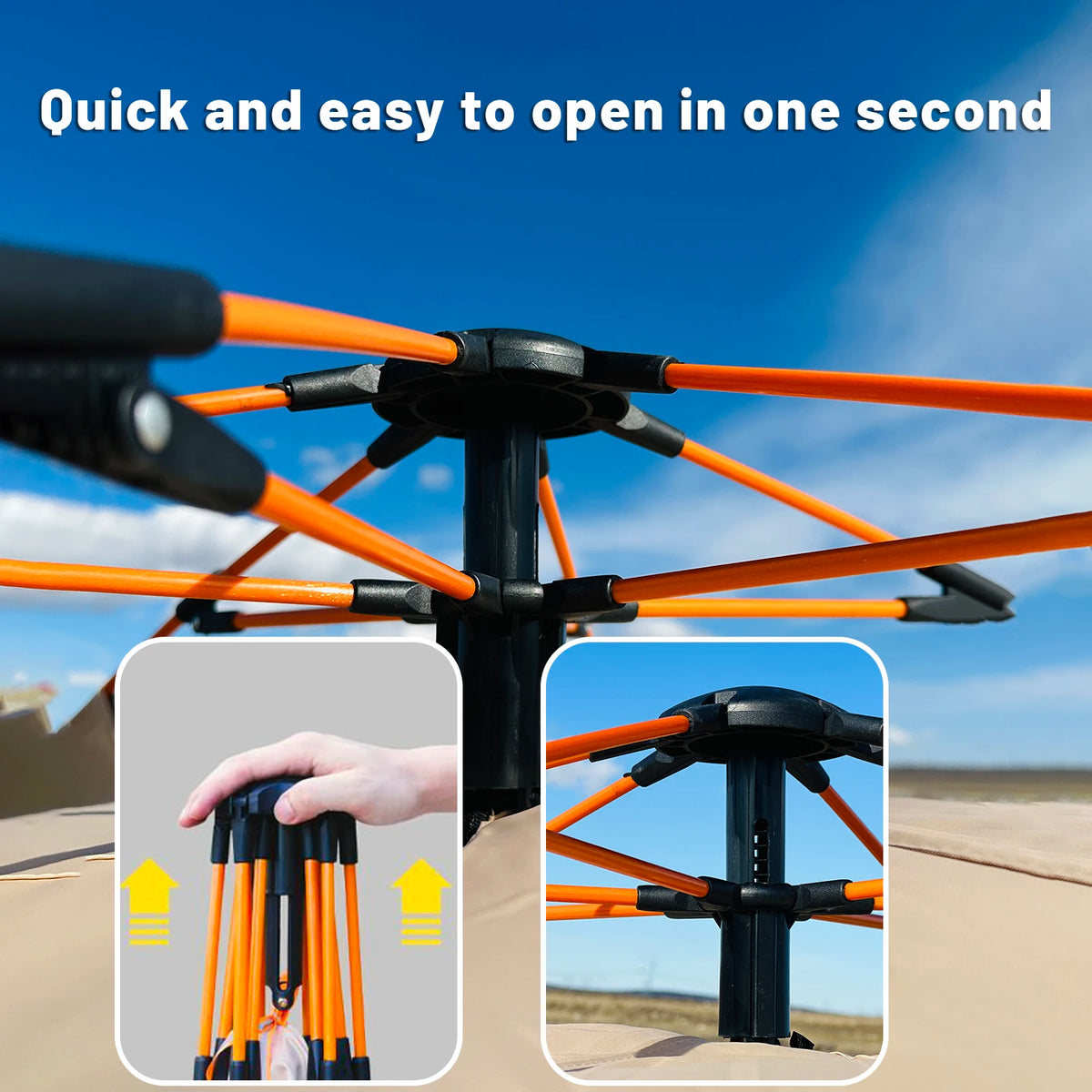 Pakicetus Automatic Pop Up Camping Tent Quick Setup Portable
